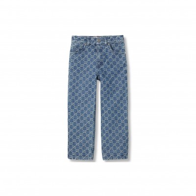 GUCCI CHILDREN'S GG DENIM JACQUARD PANTS 638161